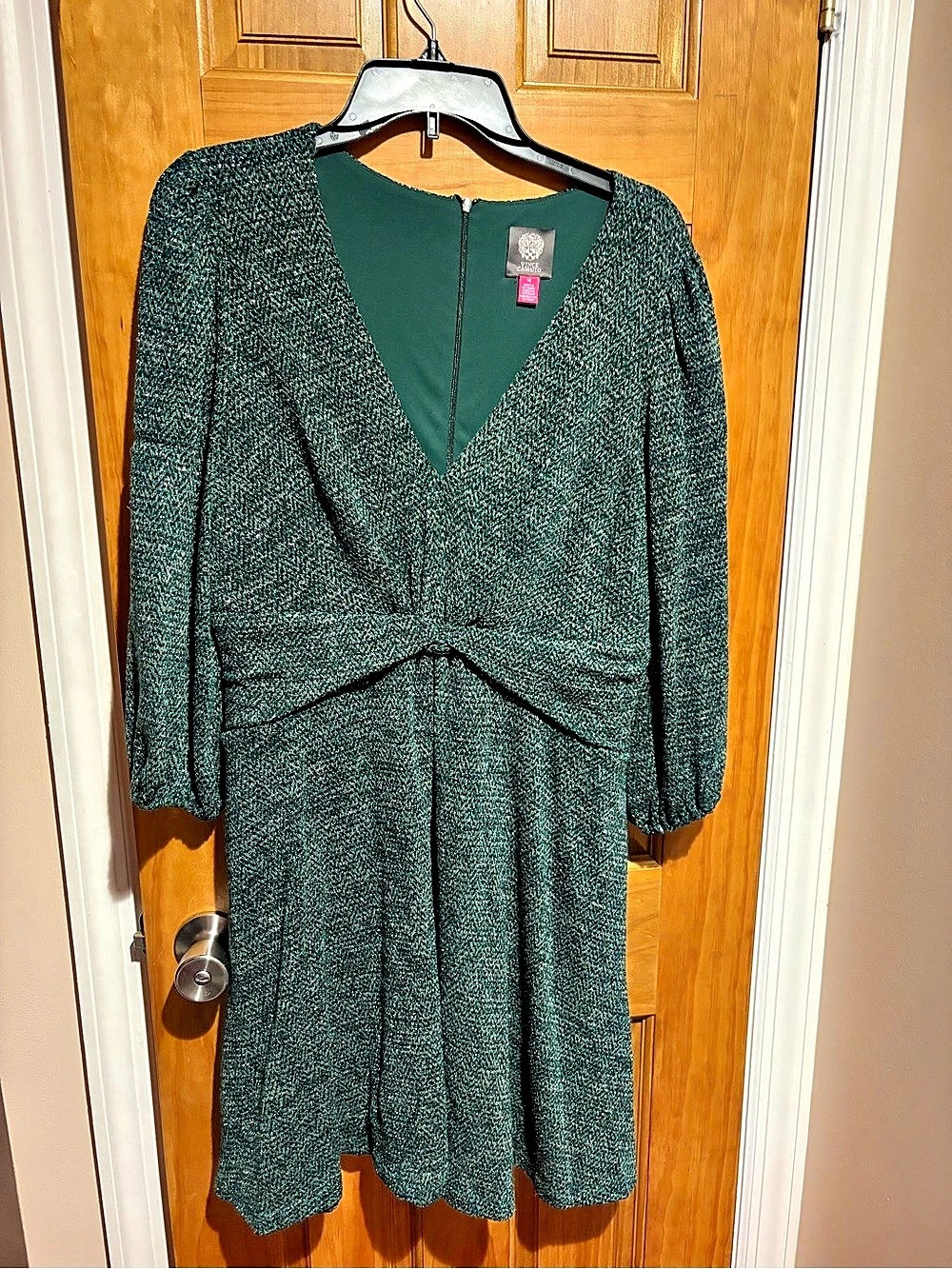 Vince Camuto Green Midi Dress Size 14 Like New